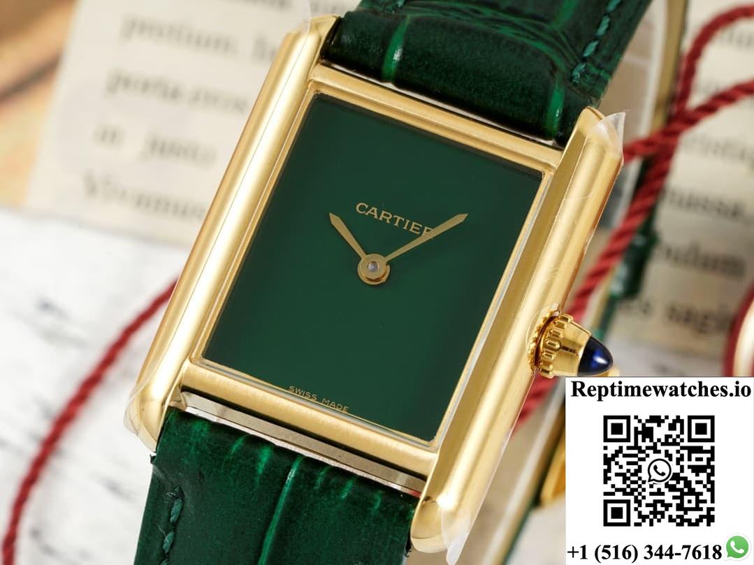 Cartier Tank Wgta0191 Af Factory Green Dial-Rep Time Watches