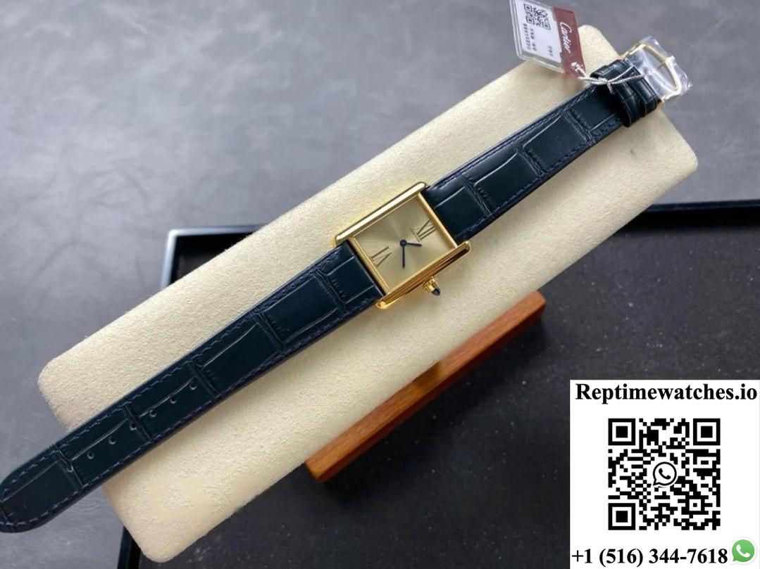 Cartier Tank Wgta0213 F1 Factory Alligator Leather Strap-Rep Time Watches
