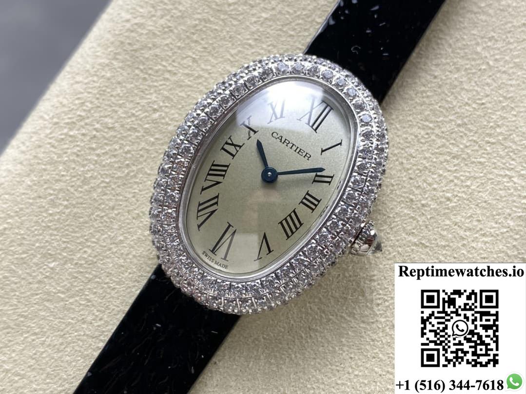 Cartier Tub Wjba0036 Dr Factory Diamond Dial-Rep Time Watches