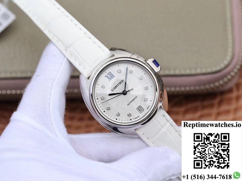 Cle De Cartier Ladies 35Mm Wjcl0032 Silver-Gray Dial-Rep Time Watches