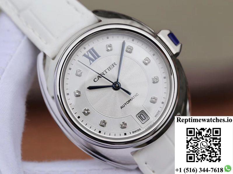 Cle De Cartier Ladies 35Mm Wjcl0032 Silver-Gray Dial-Rep Time Watches