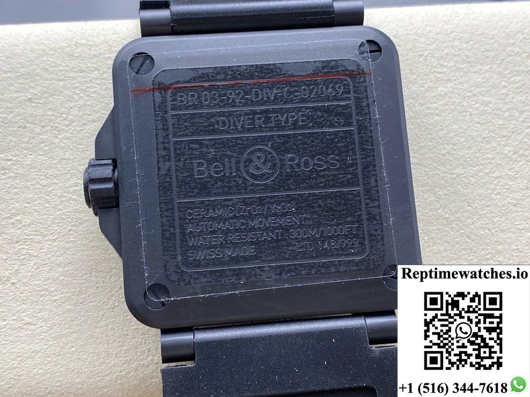 Bell & Ross Instruments Br03A-Hrz-Ce M+ Factory Rubber Strap-Rep Time Watches