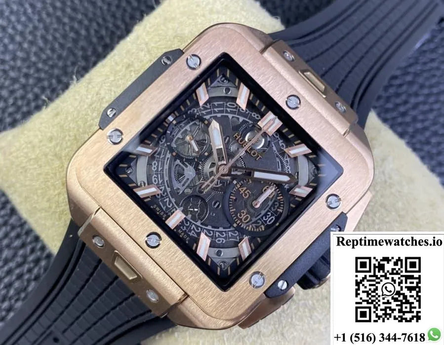 Hublot Aquare Bang Unico 821.Ox.0180.Rx Bb Factory Skeleton Dial-Rep Time Watches