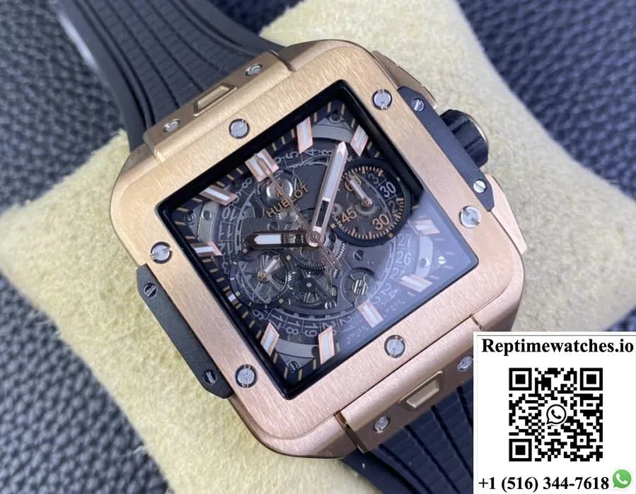 Hublot Aquare Bang Unico 821.Ox.0180.Rx Bb Factory Skeleton Dial-Rep Time Watches