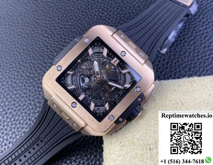 Hublot Aquare Bang Unico 821.Ox.0180.Rx Bb Factory Skeleton Dial-Rep Time Watches