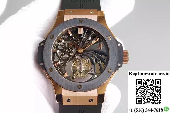 Hublot Big Bang Hollow Tourbillon Skeleton Dial-Rep Time Watches