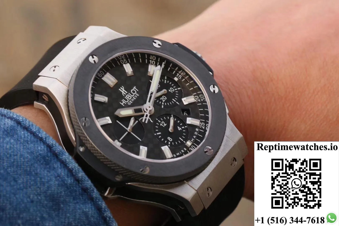 Hublot Big Bang Steel Ceramic 301.Sb.131.Rx Hbb V6 Factory Carbon Fiber Dial-Rep Time Watches