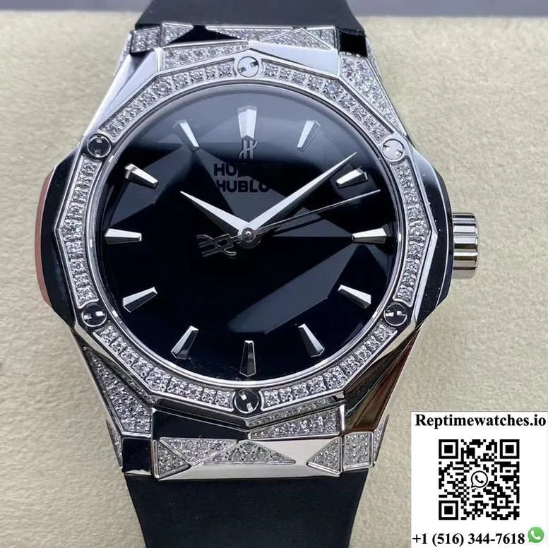 Hublot Classic Fusion 550.Ns.1800.Rx.1804.Orl19 Hb Factory Black Strap-Rep Time Watches