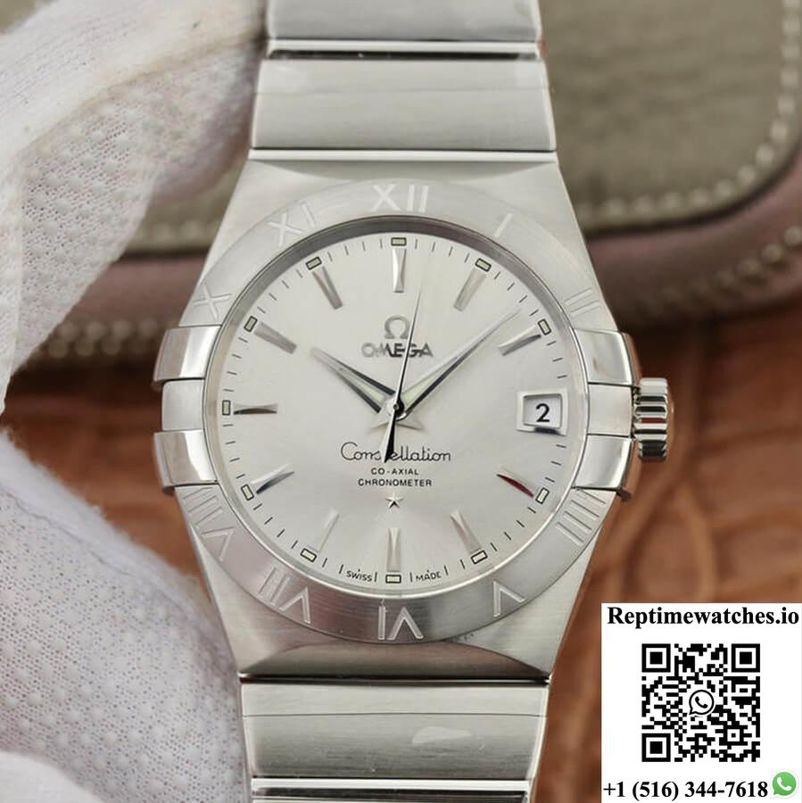 Omega Constellation 123.10.38.21.02.001 Vs Factory Silvery White Dial-Rep Time Watches