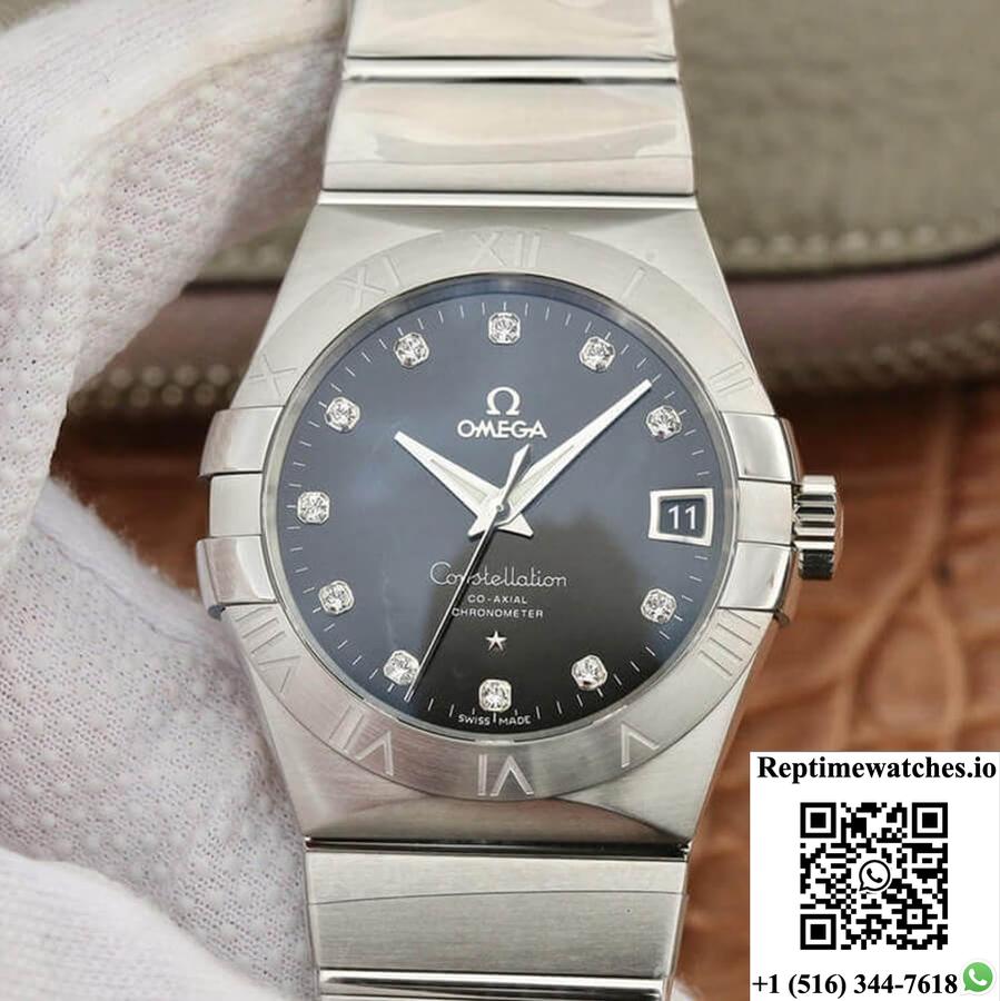 Omega Constellation 123.10.38.21.51.001 Vs Factory Diamond-Set Dial-Rep Time Watches