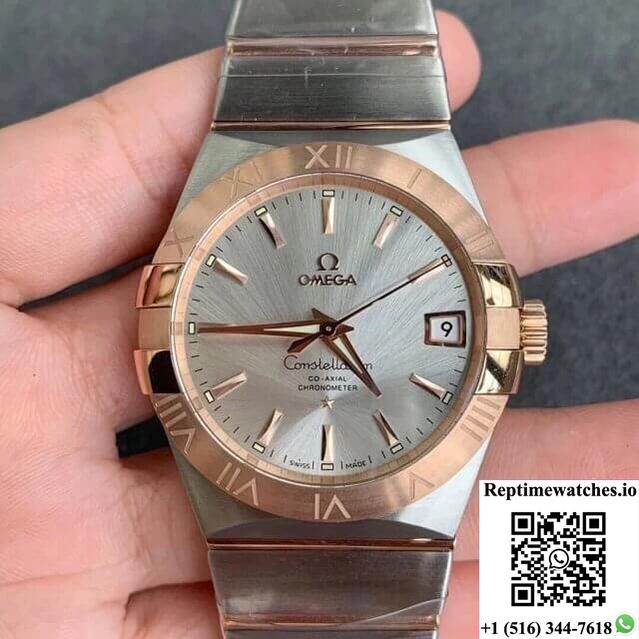 Omega Constellation 123.20.38.21.02.001 Vs Factory Gold Bezel-Rep Time Watches