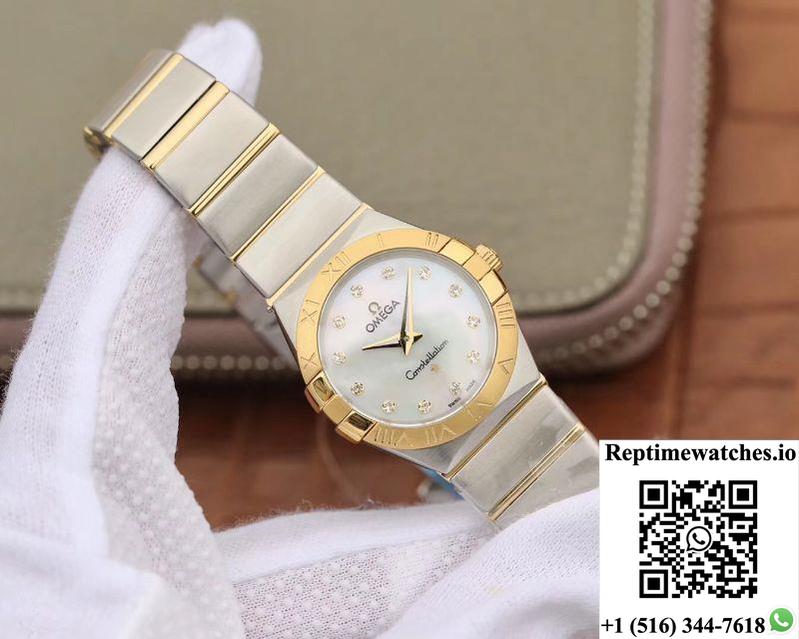 Omega Constellation Ladies 1371.71.00 Tw Factory White Mother-Of-Pearl Dial-Rep Time Watches