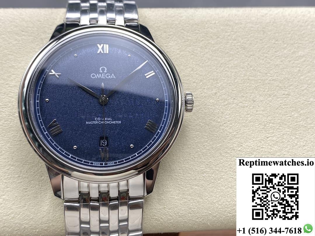 Omega De Ville 434.10.40.20.03.001 Kz Factory Blue Dial-Rep Time Watches