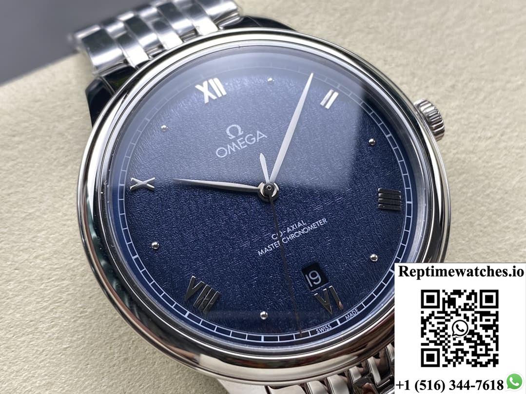 Omega De Ville 434.10.40.20.03.001 Kz Factory Blue Dial-Rep Time Watches