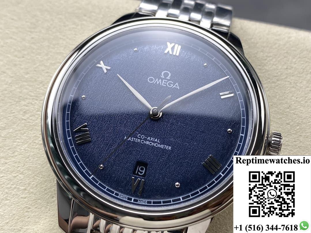 Omega De Ville 434.10.40.20.03.001 Kz Factory Blue Dial-Rep Time Watches