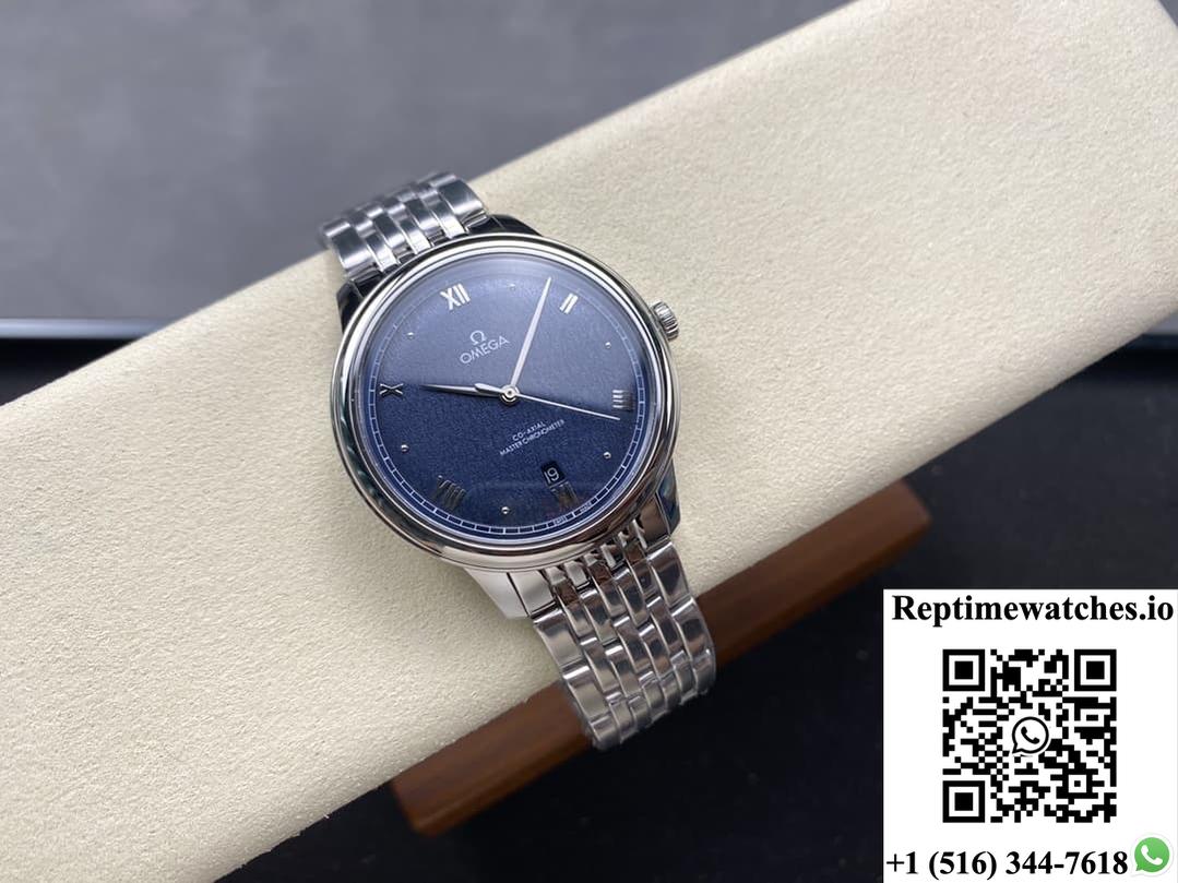 Omega De Ville 434.10.40.20.03.001 Kz Factory Blue Dial-Rep Time Watches