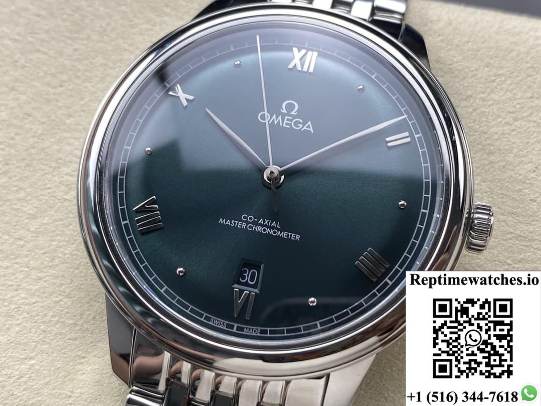Omega De Ville 434.10.40.20.10.001 Kz Factory Green Dial-Rep Time Watches