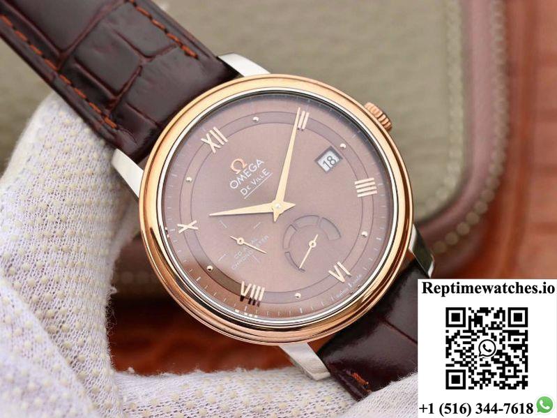 Omega De Ville Prestige 424.23.40.20.13.001 Tw Factory Brown Dial-Rep Time Watches