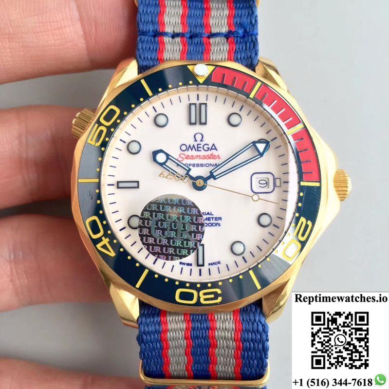 Omega Seamaster Diver 300M Co-Axial 41Mm Commander 007 212.62.41.20.04.001 White Dial-Rep Time Watches