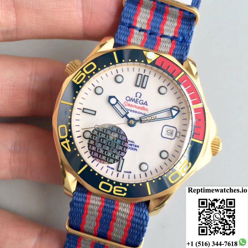 Omega Seamaster Diver 300M Co-Axial 41Mm Commander 007 212.62.41.20.04.001 White Dial-Rep Time Watches