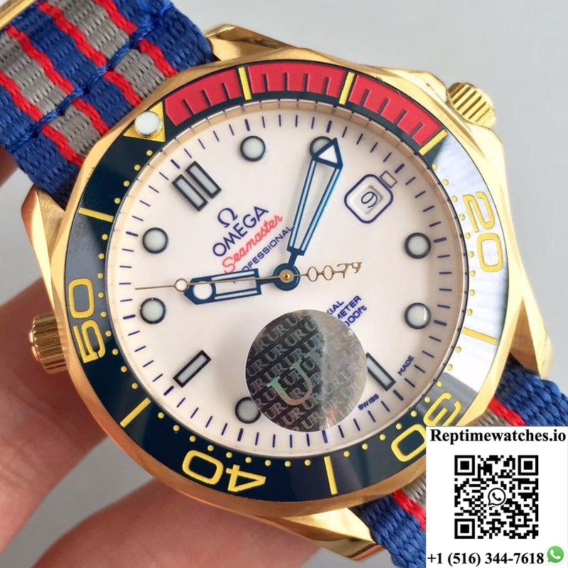 Omega Seamaster Diver 300M Co-Axial 41Mm Commander 007 212.62.41.20.04.001 White Dial-Rep Time Watches