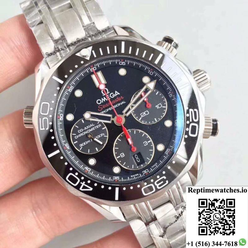 Omega Seamaster Diver 300M Co-Axial Chronograph 44Mm 212.30.44.50.01.001 V2 Black Dial-Rep Time Watches