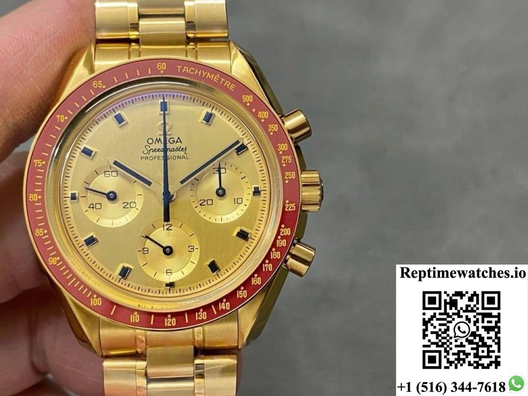 Omega Speedmaster 310.60.42.50.99.001 Om Factory Gold Strap-Rep Time Watches