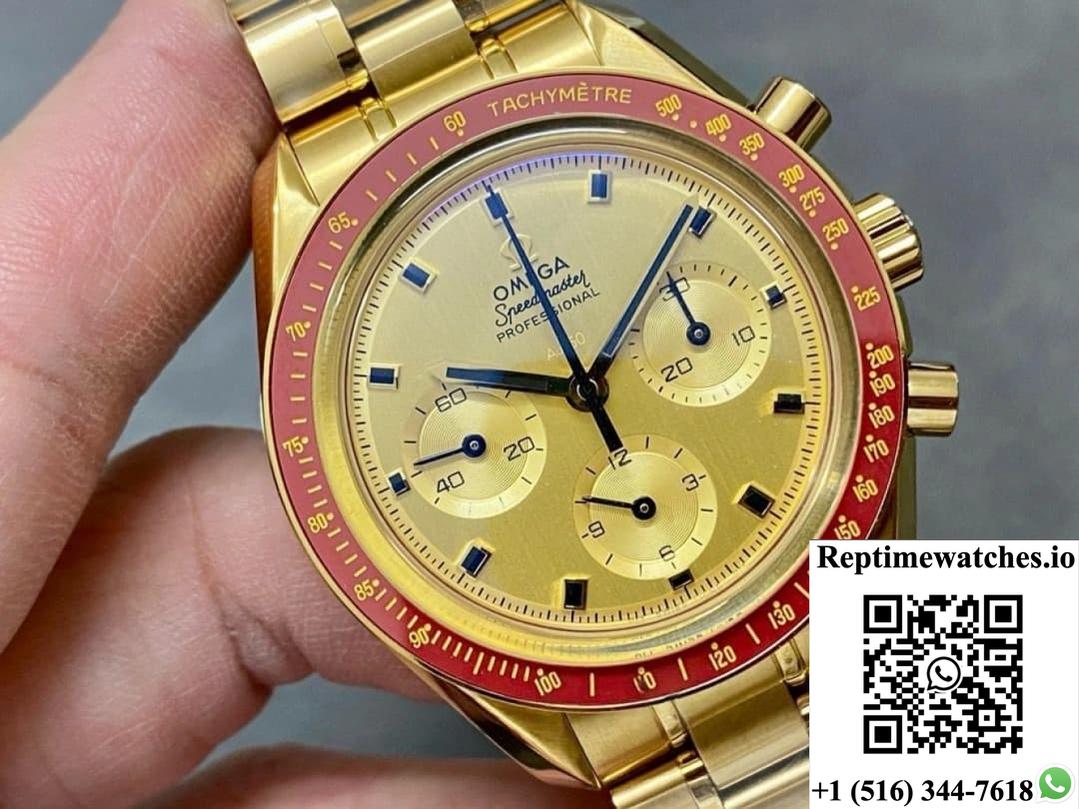 Omega Speedmaster 310.60.42.50.99.001 Om Factory Gold Strap-Rep Time Watches