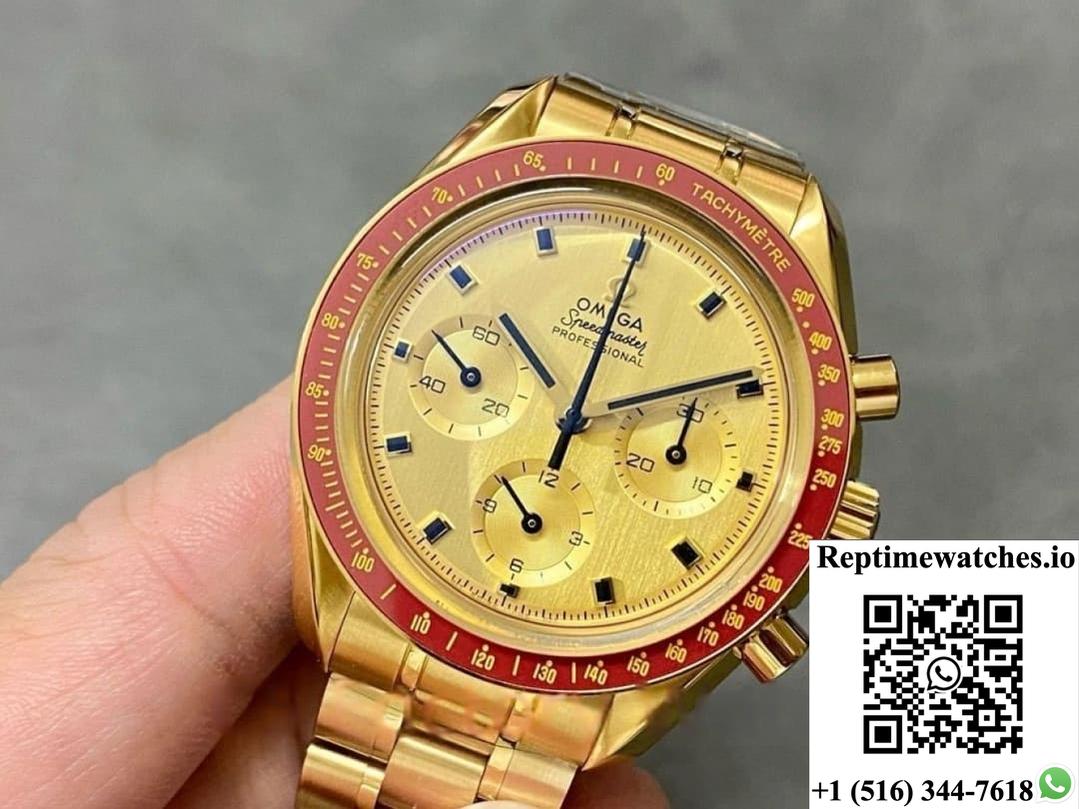 Omega Speedmaster 310.60.42.50.99.001 Om Factory Gold Strap-Rep Time Watches