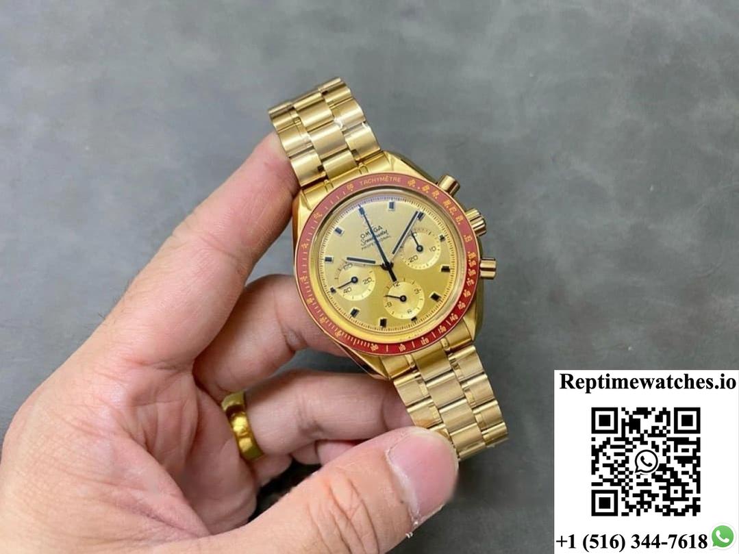 Omega Speedmaster 310.60.42.50.99.001 Om Factory Gold Strap-Rep Time Watches