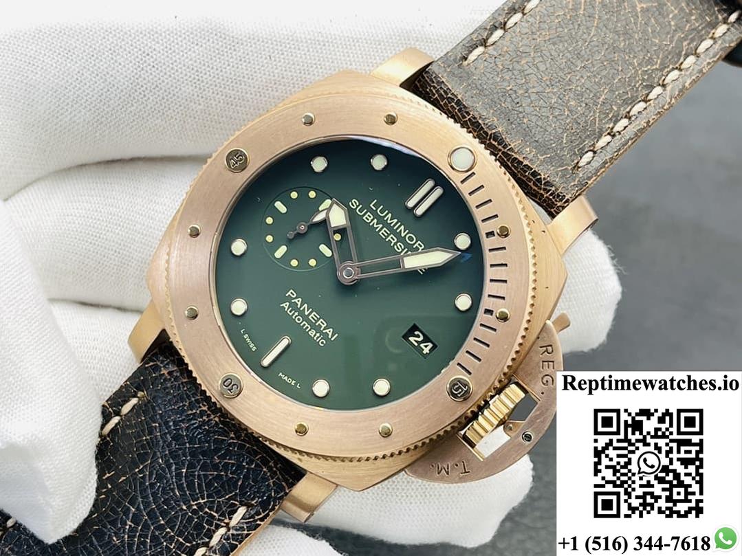 Panerai Submersible Pam00382 Vs Factory Leather Strap-Rep Time Watches