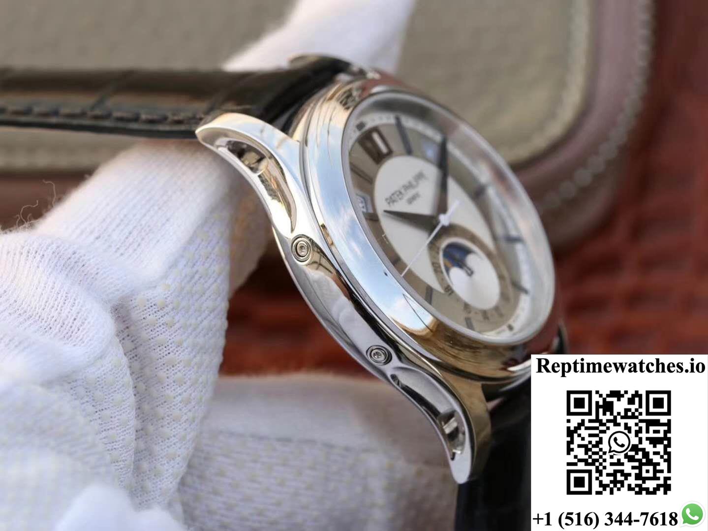 Patek Philippe Annual Calendar 5205G-001 Rhodium Dial-Rep Time Watches