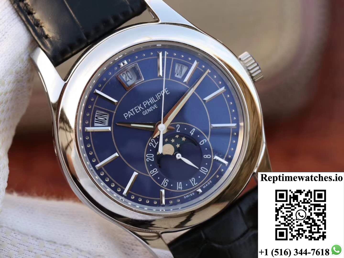 Patek Philippe Annual Calendar 5205G-013 Blue Dial-Rep Time Watches