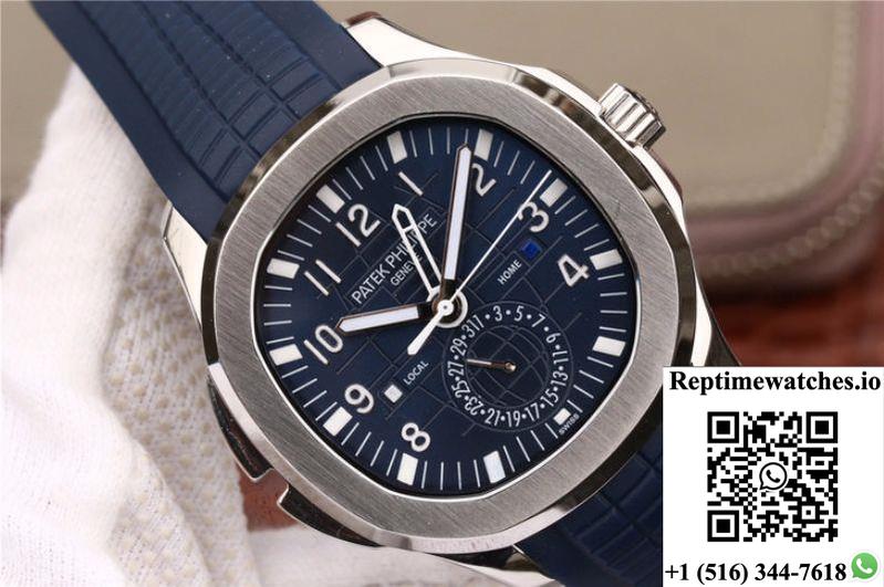 Patek Philippe Aquanaut Dual Time 5164A-001 Mp Factory Blue Dial-Rep Time Watches