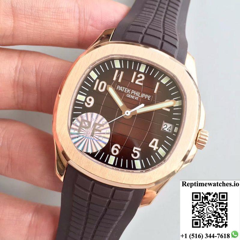 Patek Philippe Aquanaut Jumbo 5167R-001 Pf Factory Chocolate Dial-Rep Time Watches