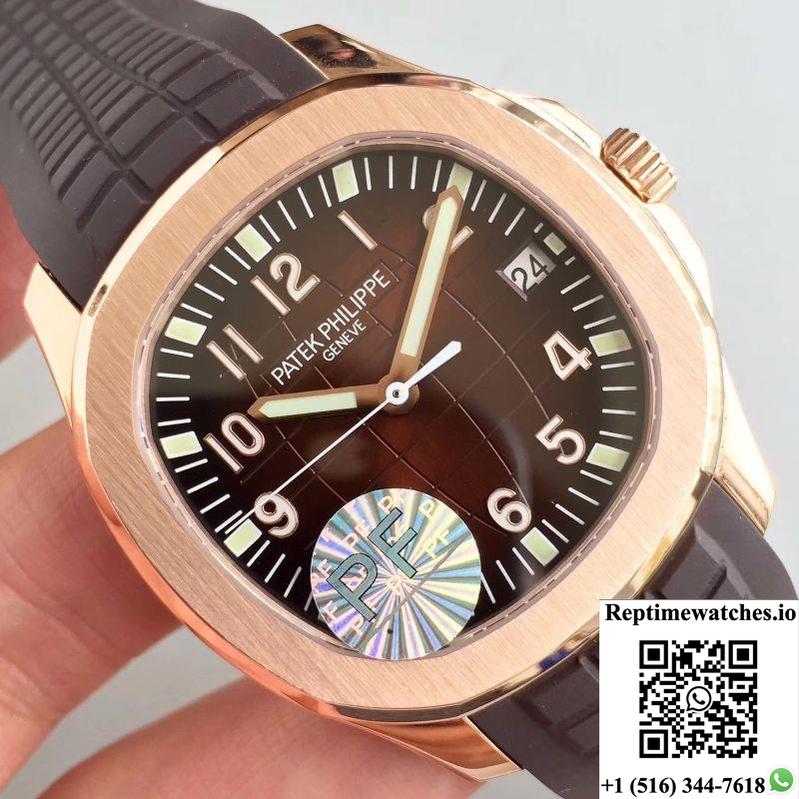 Patek Philippe Aquanaut Jumbo 5167R-001 Pf Factory Chocolate Dial-Rep Time Watches