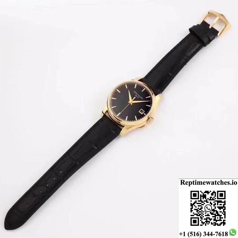 Patek Philippe Calatrava 5227 18K Yellow Gold Black Dial-Rep Time Watches
