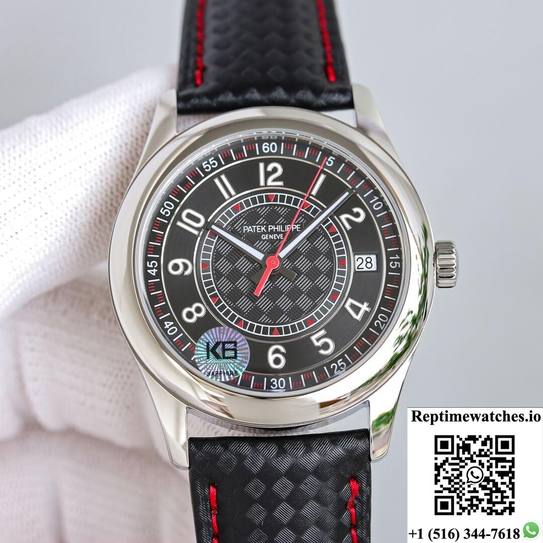 Patek Philippe Calatrava 6007G-010 Gs Factory Black Dial-Rep Time Watches