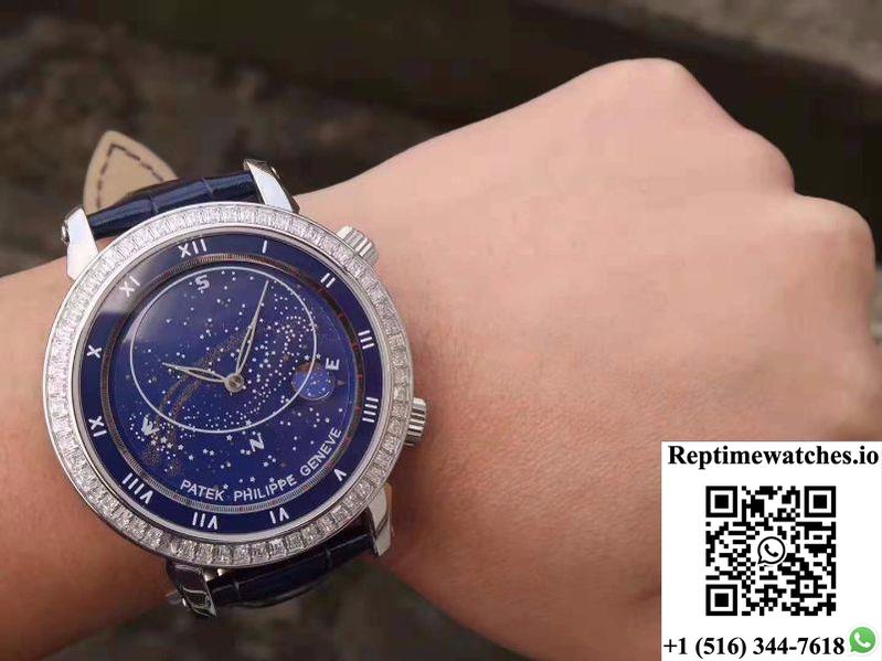Patek Philippe Grand Complications Sky Moon Celestial 5102G Tw Factory Blue Dial-Rep Time Watches