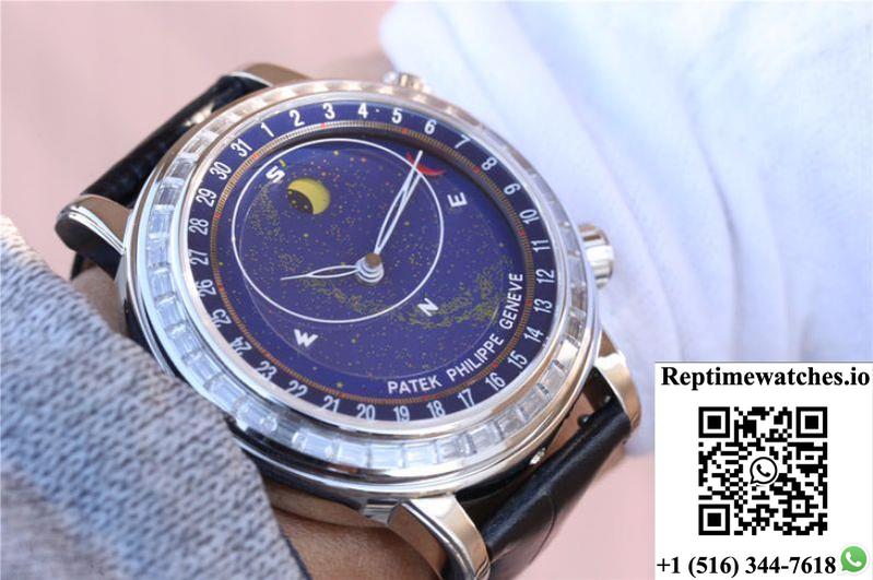 Patek Philippe Grand Complications Sky Moon Celestial 6102P-001 Twa Factory Blue Dial-Rep Time Watches