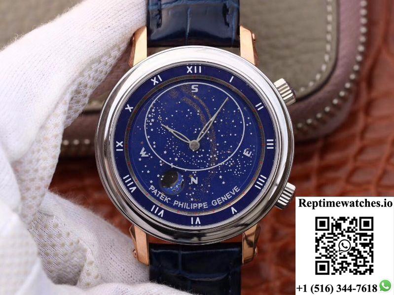 Patek Philippe Grand Complications Sky Moon Celestial Rose Gold 5102Pr-001 Tw Factory Blue Dial-Rep Time Watches
