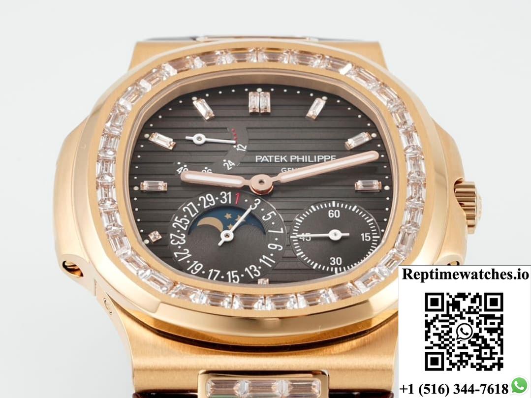 Patek Philippe Nautilus 5724R-001 Ppf Factory V3 Diamond Hour Markers-Rep Time Watches