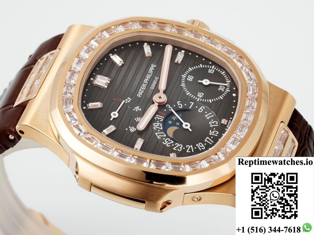 Patek Philippe Nautilus 5724R-001 Ppf Factory V3 Diamond Hour Markers-Rep Time Watches