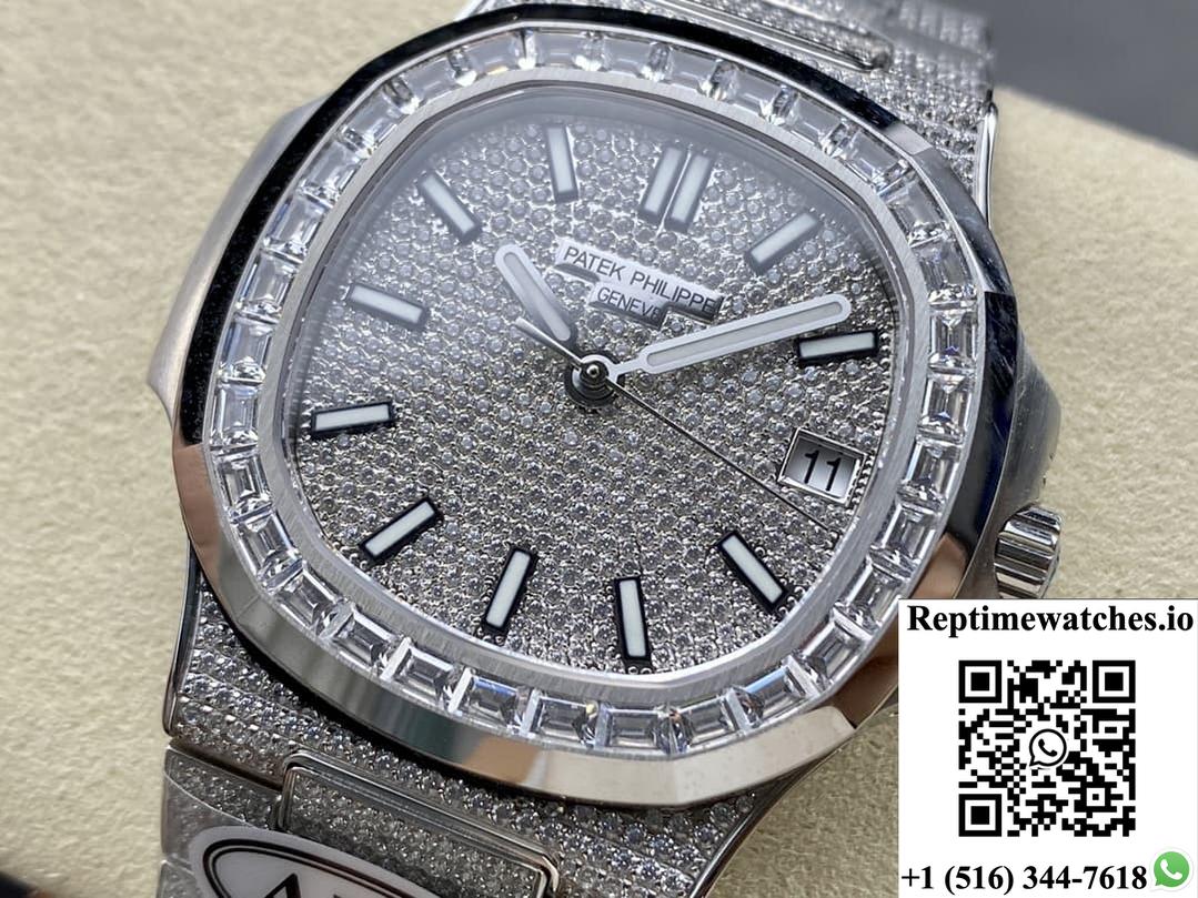 Patek Philippe Nautilus 5791-10G-010 Amg Factory Diamond Dial-Rep Time Watches