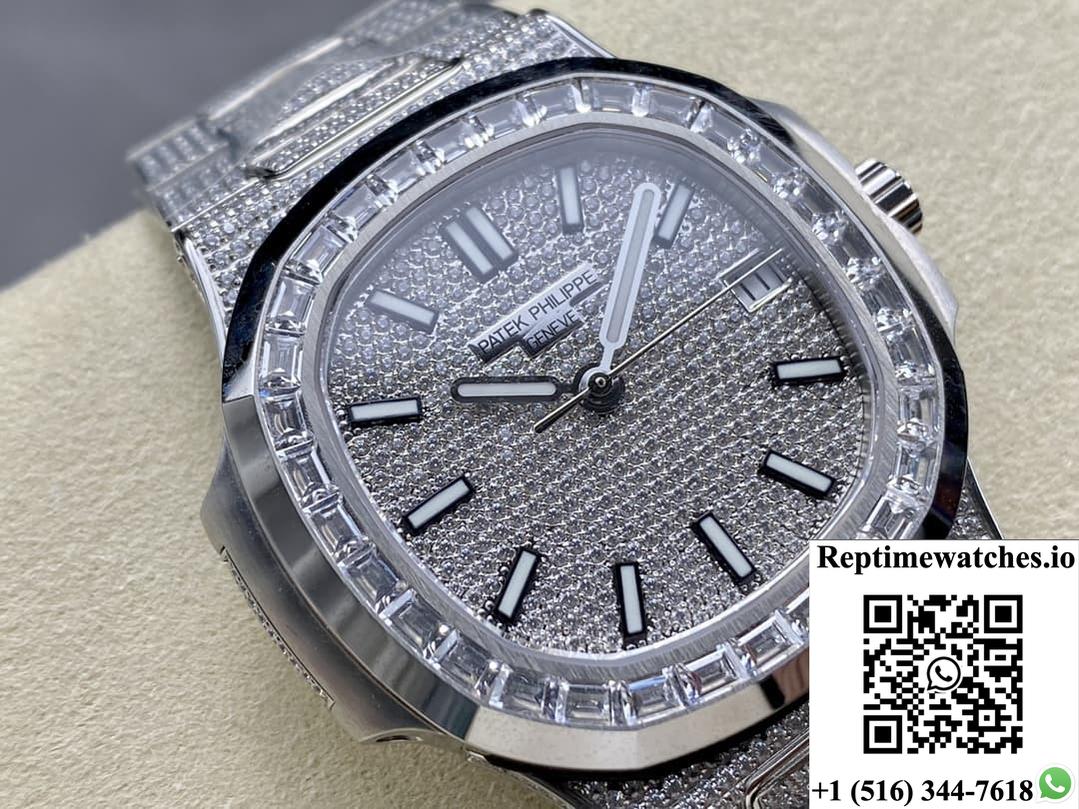 Patek Philippe Nautilus 5791-10G-010 Amg Factory Diamond Dial-Rep Time Watches