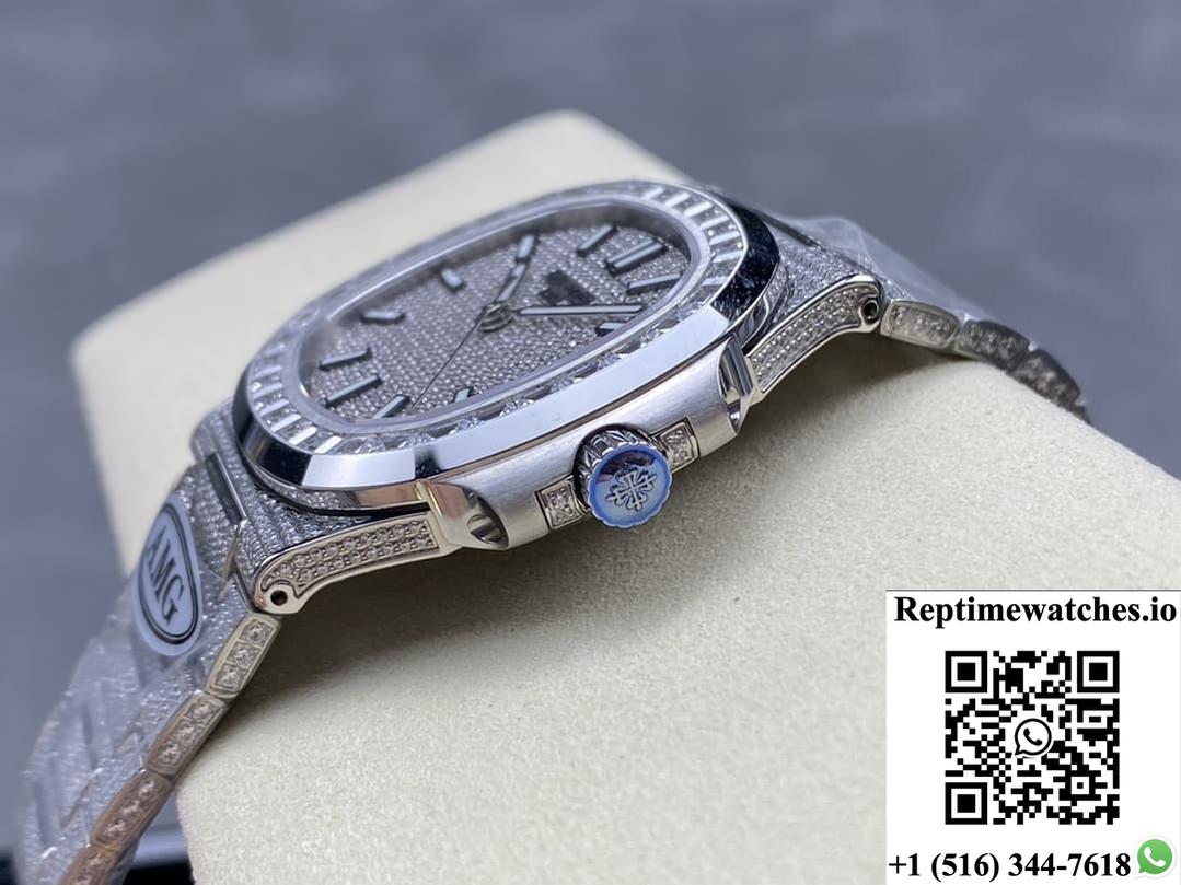 Patek Philippe Nautilus 5791-10G-010 Amg Factory Diamond Dial-Rep Time Watches
