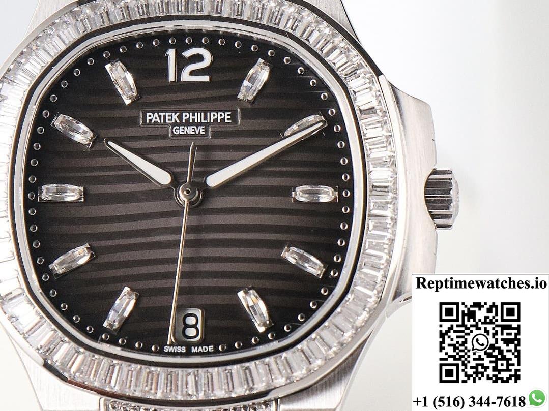 Patek Philippe Nautilus 7014-1G-001 Gr Factory Diamond Strap-Rep Time Watches