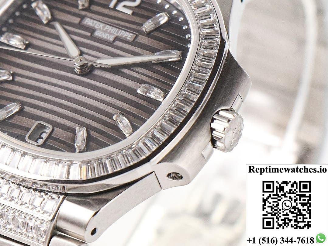 Patek Philippe Nautilus 7014-1G-001 Gr Factory Diamond Strap-Rep Time Watches