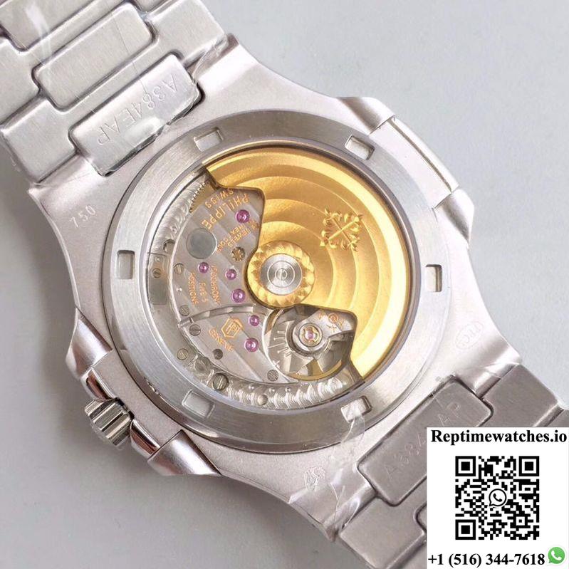 Patek Philippe Nautilus Jumbo 5719/1G-001 Diamonds Dial-Rep Time Watches