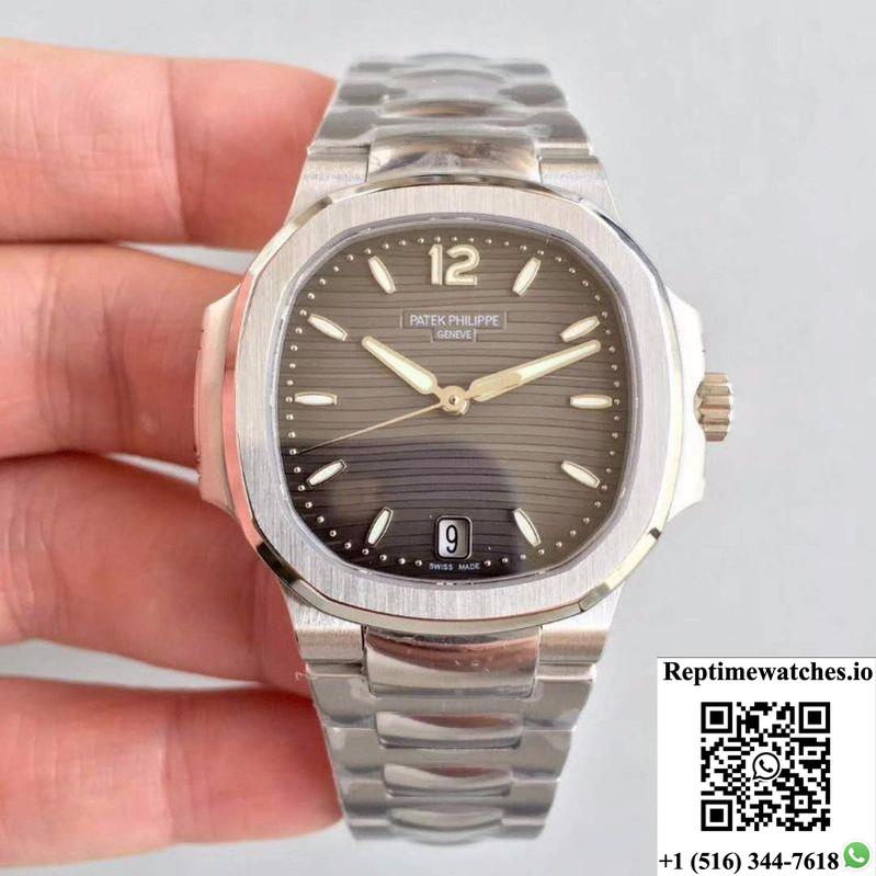 Patek Philippe Nautilus Ladies 7118/1A-011 Pf Factory Anthracite Dial-Rep Time Watches